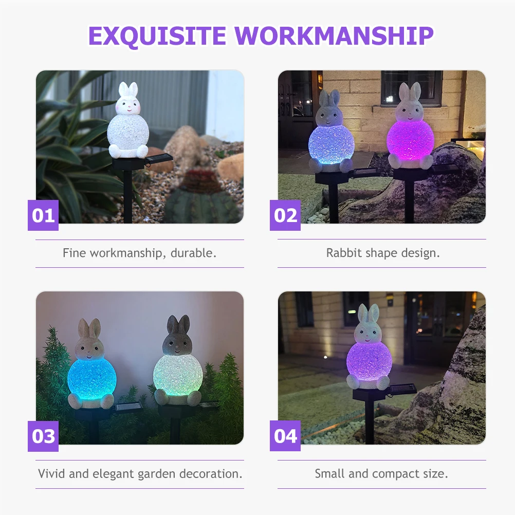 

Rabbit Decoration Garden Outdoor Solar Light Ip44 Waterproof Landscape Lighting Driveway Lights Pathway Lights Cartoon Rabbit