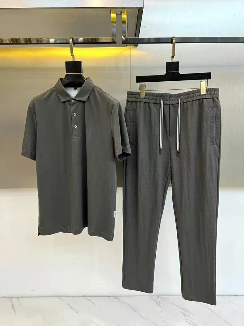 BC old money style Italian casual polo shirt suit
