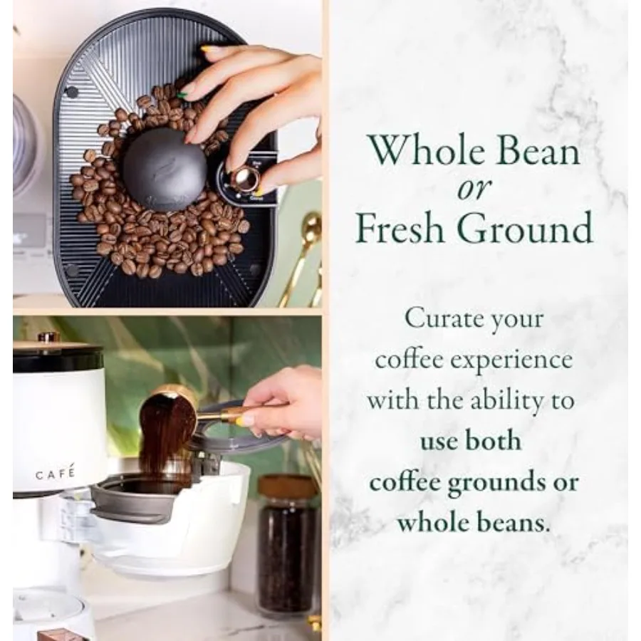 ماكينة صنع القهوة المتخصصة للطحن والمشروب مع خيار الخدمة الواحدة، إبريق حراري سعة 10 أكواب للاستخدام المنزلي والمكتبي، تعمل بتقنية WiFi الذكية #6