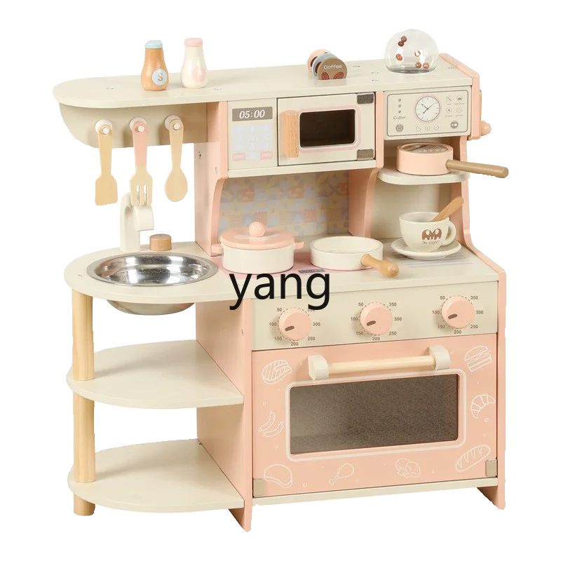

CX wooden children's play house coffee machine kitchen toys baby early education ice cream sale shelf