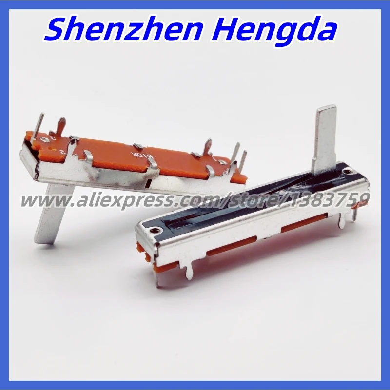 1Pcs SC3021N Mono 45MM Single Sliding Potentiometer B10K Mixer Fader Straight Slide 3Pin Handle Length 15MM With Dustproof Film