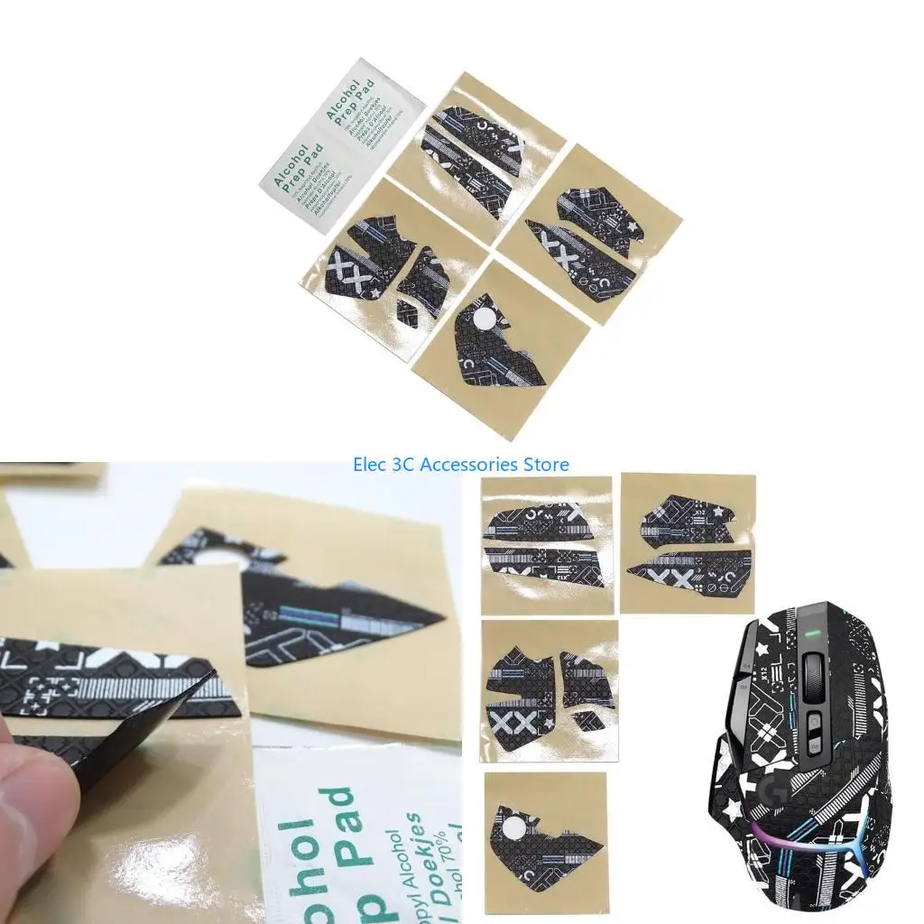 Y51A Antislip Mouse Grip Tape Sticker Nonslip Skin Suck-Sweat For G502X Game Mouse DIY without