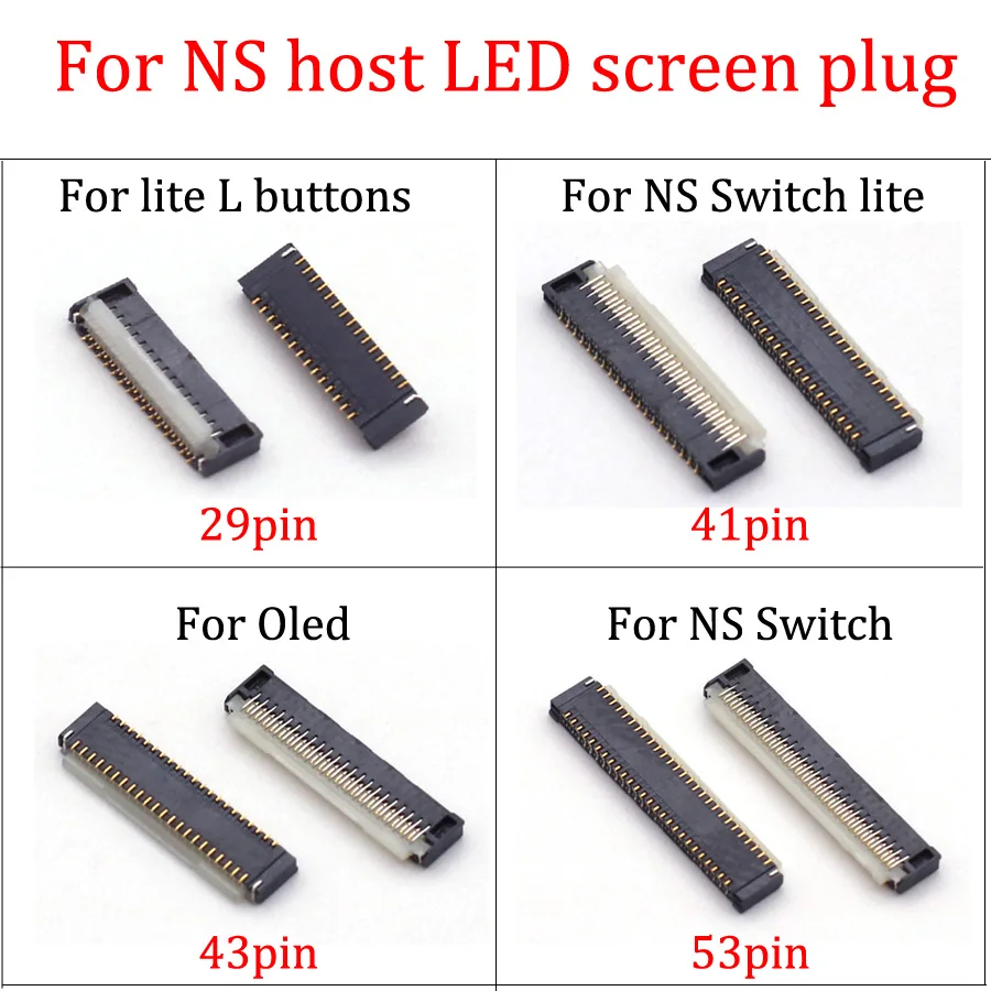 

10Pcs 29/41/43/53 Pin FPC Female Socket Motherboard LCD Display Screen Flex Cable Clip Ribbon Connector For Switch NS Lite OLED