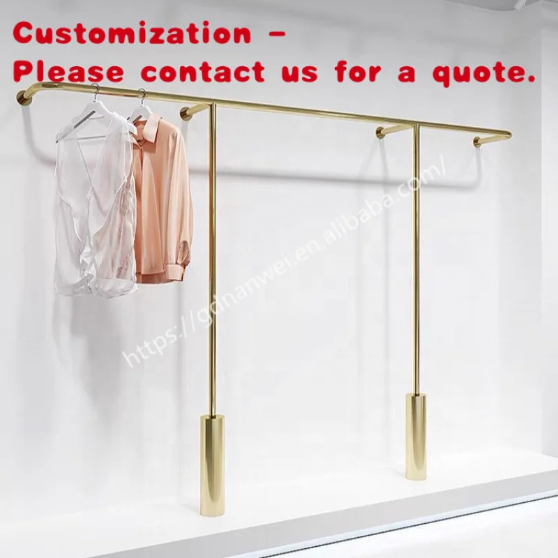 

custom.Custom Stainless Steel Boutique Clothing Racks Garment Metal Women Store Dress Display Stands Clothes Shops