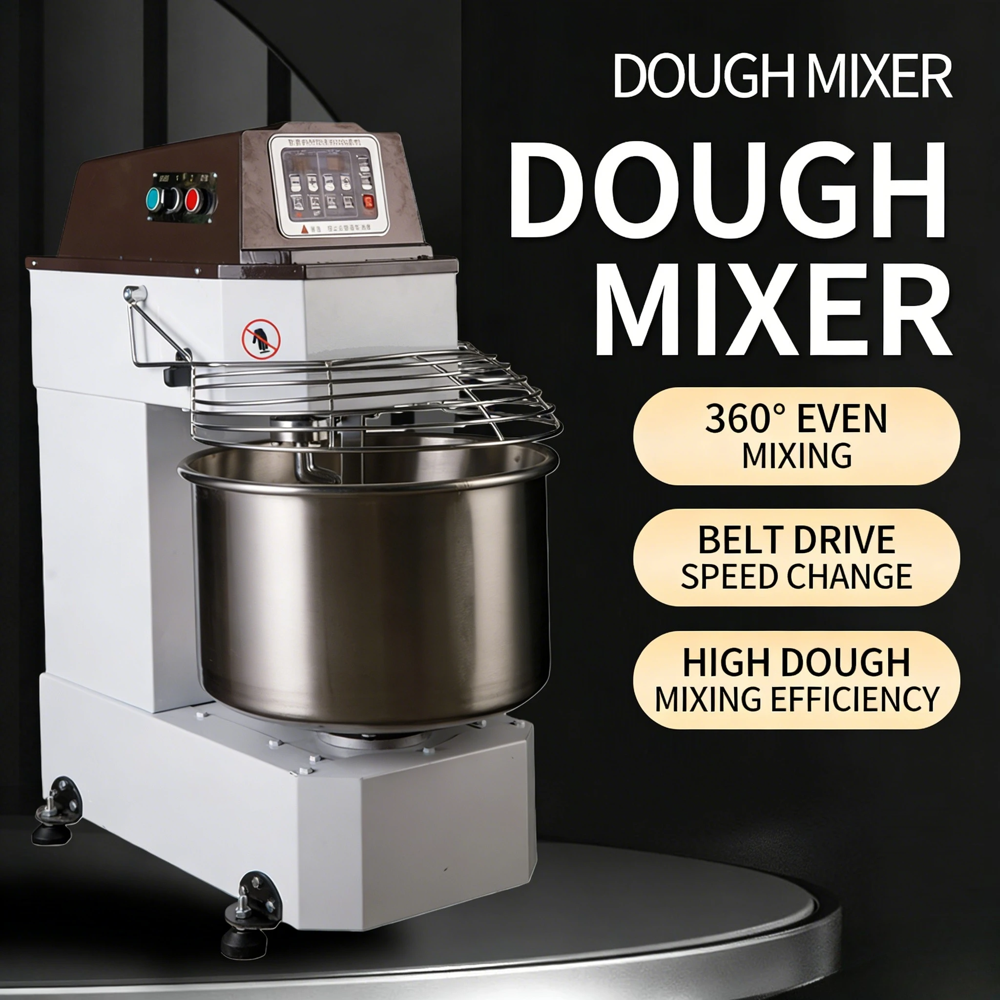

H40 Coffee-colored Dough Mixer Automatic Dough Maker Electric Mixer Kitchen Food Processor For Home Baking Tools