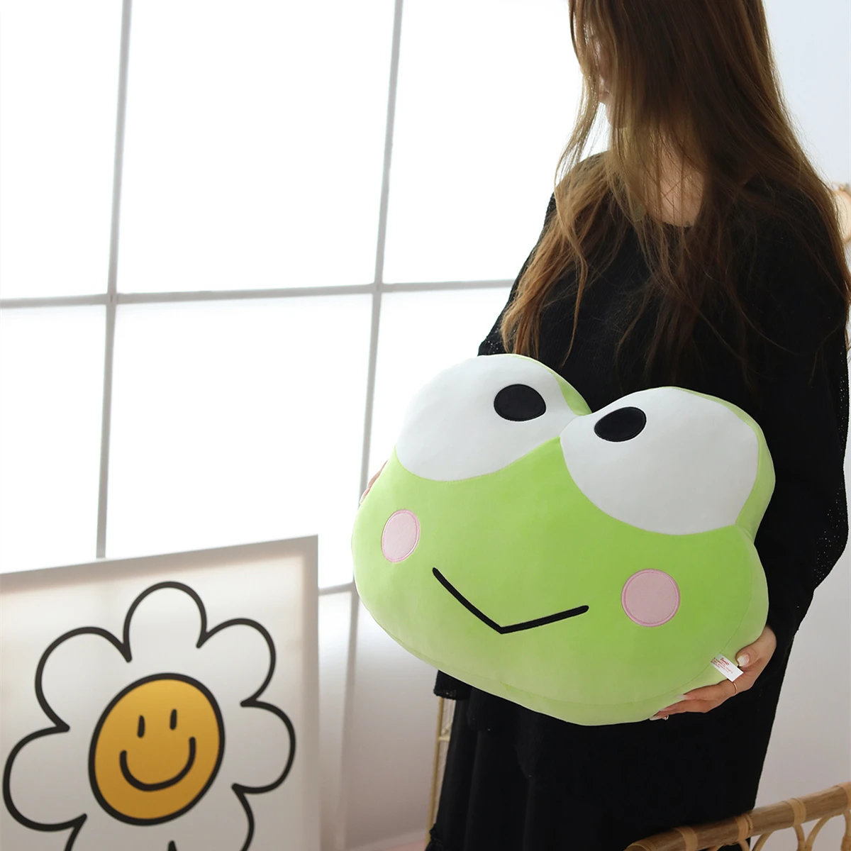 Auto Zubehör Nette Kero Kero Keroppi Kopfstütze Sitz Gürtel Abdeckung Zurück Kissen Kawaii Japanischen Stil Anime Kissen Schöne Weihnachten Geschenk