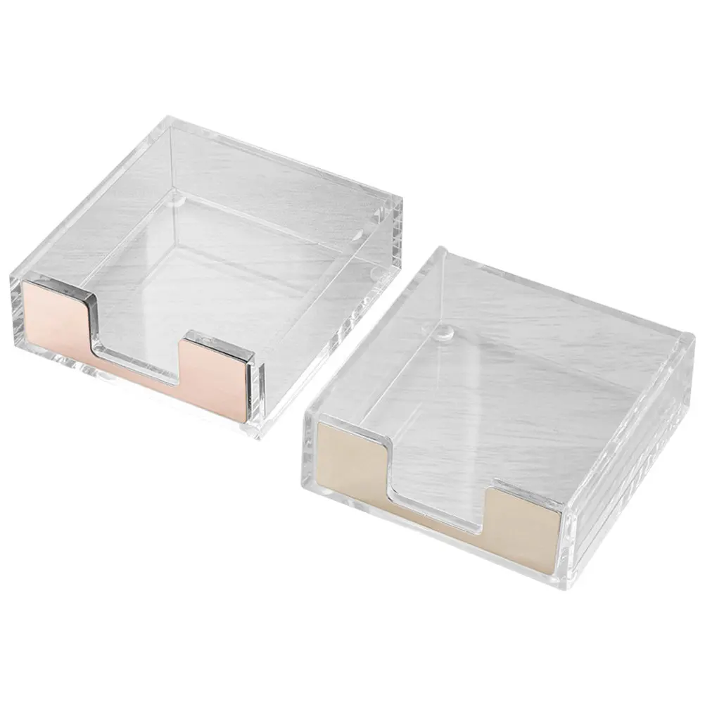

2 шт. Современные прозрачные акриловые держатели для заметок, настольный органайзер, держатель для бумаг, для офисных принадлежностей и аксессуаров для домашнего офиса