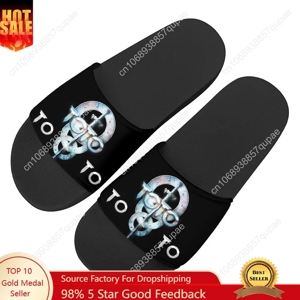 Toto Band Slippers Home Water Shoes Rock Music Singer Men Women Teenagers Beach Pool Sandals High Quality Custom Summer Slipper