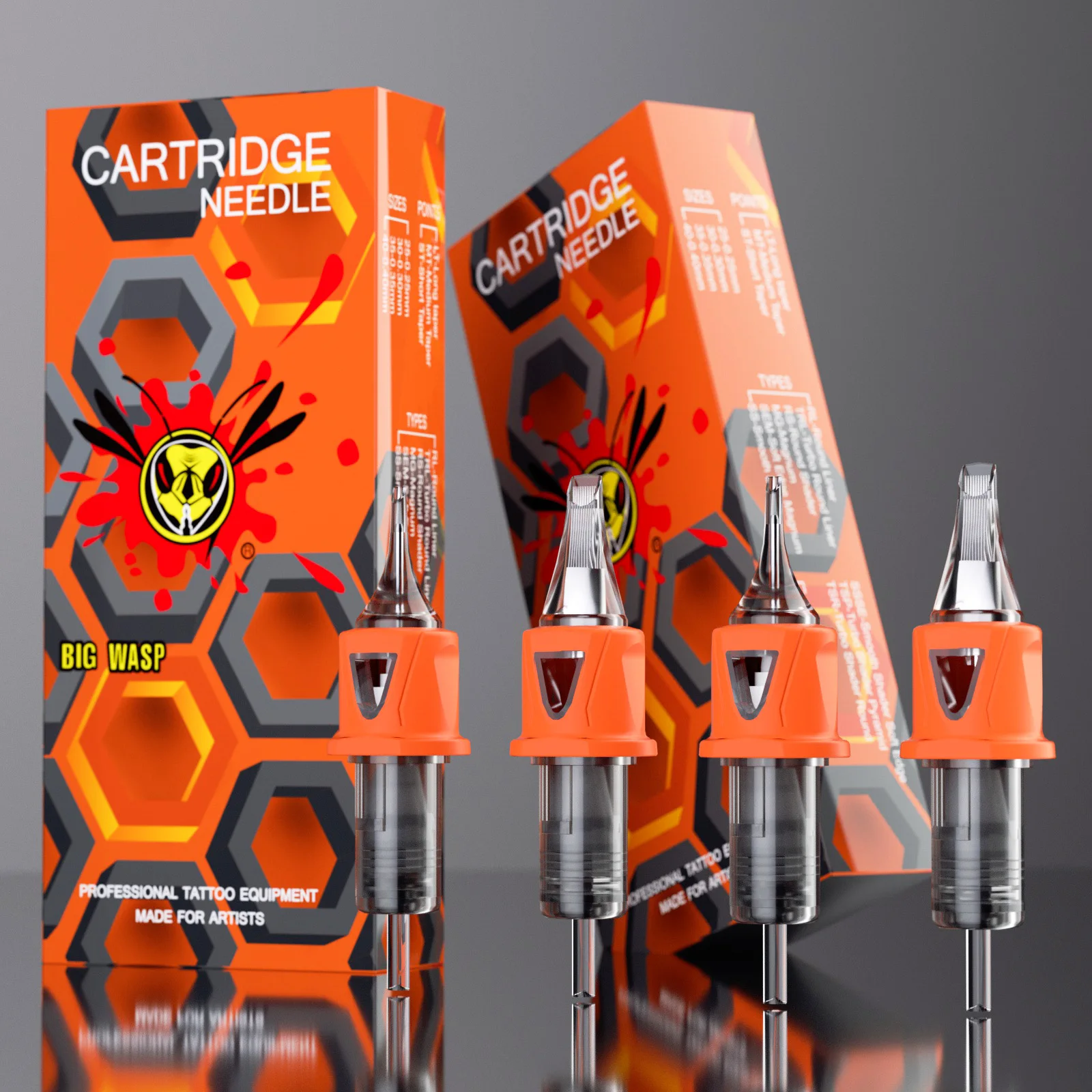 

BIGWASP Cartridges 20PCS/Box RL/RM/RS/M1 Silicone Wrapped Tattoo Needle Disposable Cartridge Tattoo Needle Liner Tattoo Supplies