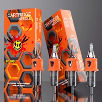 Cartuchos BIGWASP 20 unids/caja RL/RM/RS/M1 aguja de tatuaje envuelta en silicona cartucho desechable aguja de tatuaje delineador suministros de tatuaje