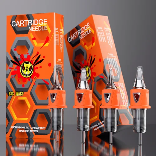 Imagen 1 del producto Cartuchos BIGWASP 20 unids/caja RL/RM/RS/M1 aguja de tatuaje envuelta en silicona cartucho desechable aguja de tatuaje delineador suministros de tatuaje