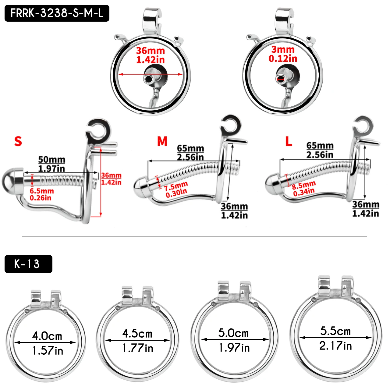 FRRK Penis Steel Tube Cock Lock Men's Chastity Cage Device PA Piercing Adult Sex Games Male Exercise Sex Toy for Advanced Player - view 2