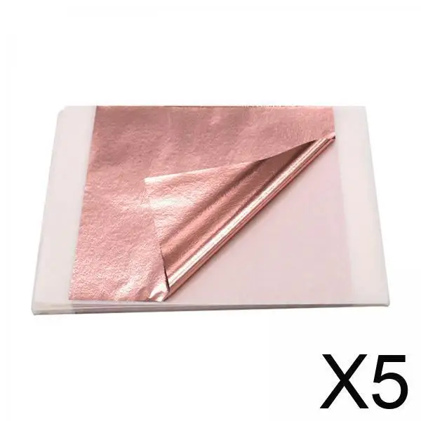 

Nail Art Decorating Gold Foil Leaf Paper Sheets Rose Gold Craft for Nail Accessories and Manicure Supplies