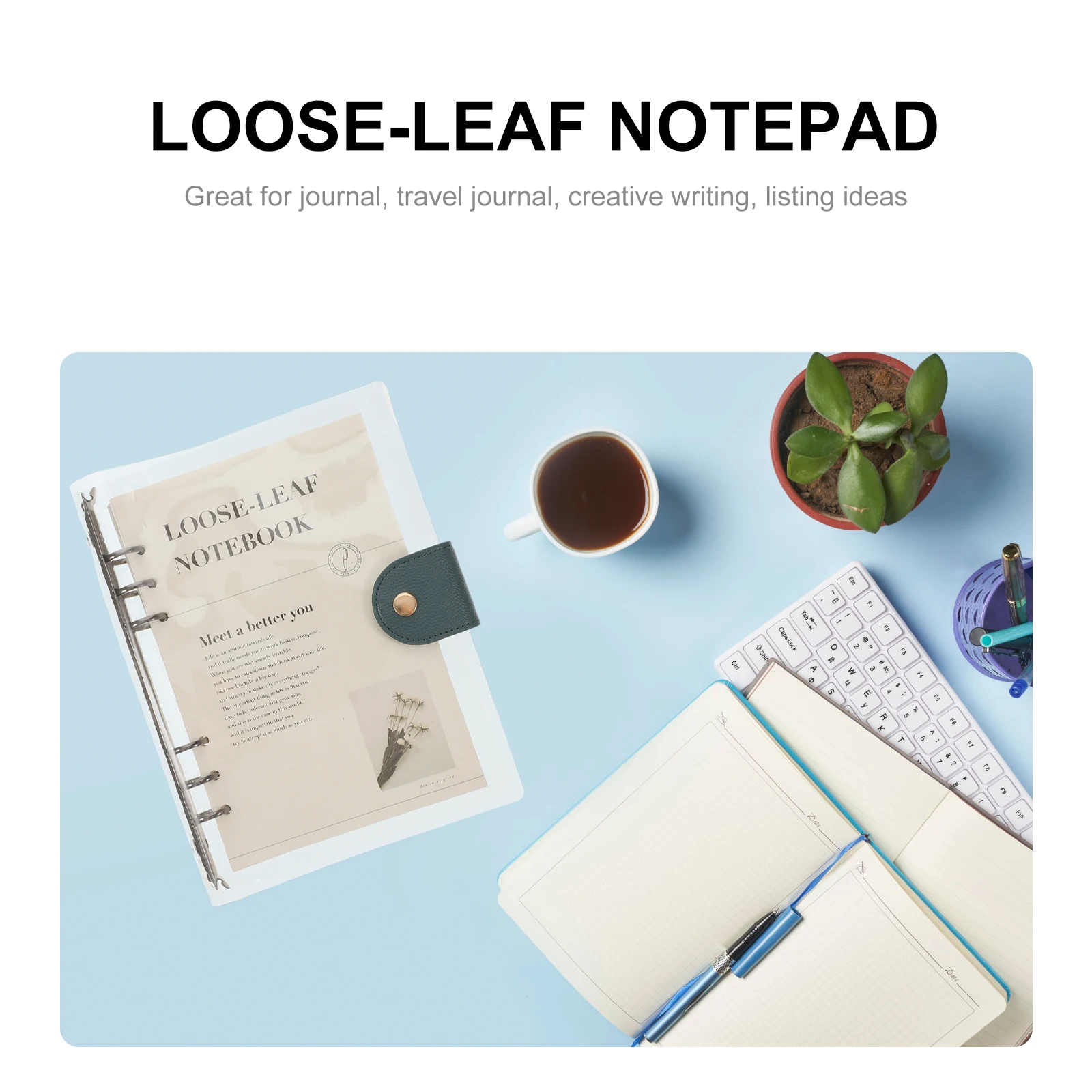

Loose-leaf Notebook Refill Portable Scrapbook Binder Paper Pocket Transparent Plastic Pages Notepad