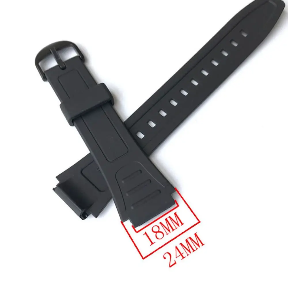 남녀공용 스포츠 실리콘 스트랩 핀 버클 실리콘 시계 손목 밴드, 카시오 G 쇼크 W-800H W-217 AQ-S800W 소프트 시계 밴드