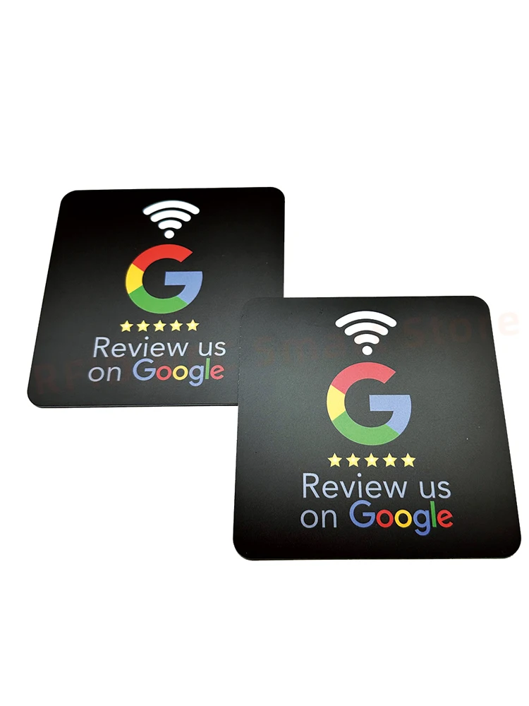 Big Review Us on Google Reviews 13.56MHz Programmable Waterproof NFC Tap Card NT/AG213 144bytes NFC-Enabled Google Reviews Cards