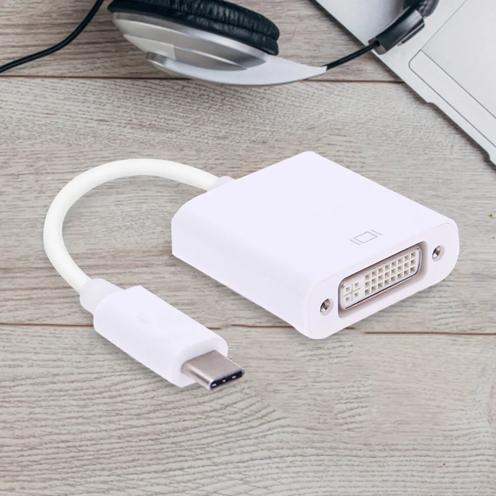 كابل محول الطاقة الممتد المحمول من النوع C USB 3.1 ذكر إلى DVI 1080P