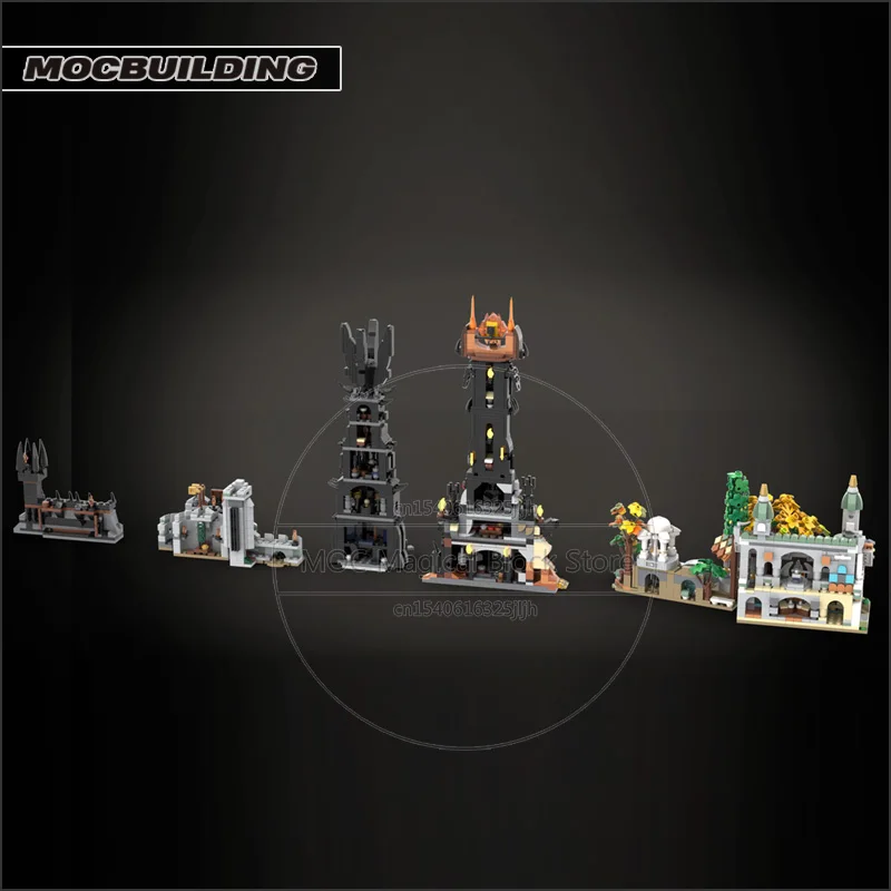 De Ringen Collectie Mini Sets Rivendell MOC Bouwstenen Zwarte Toren Display Model Helm's Diepe Technologie Bricks Speelgoed Geschenken