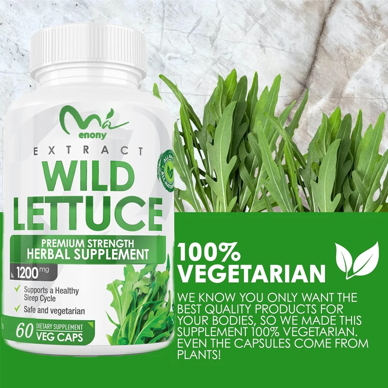 

Naturals Wild Lettuce Capsules Vegetarian 60 Granules 4:1 Extract Most Effective Lacuca Virosa Non GMO Made in the United States