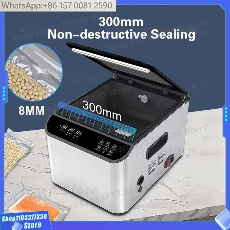 Household Commercial Office Use Electric Chamber Vacuum Sealer Machine -0.1mpa Powerful Heat Sealing for Sous Vide Food
