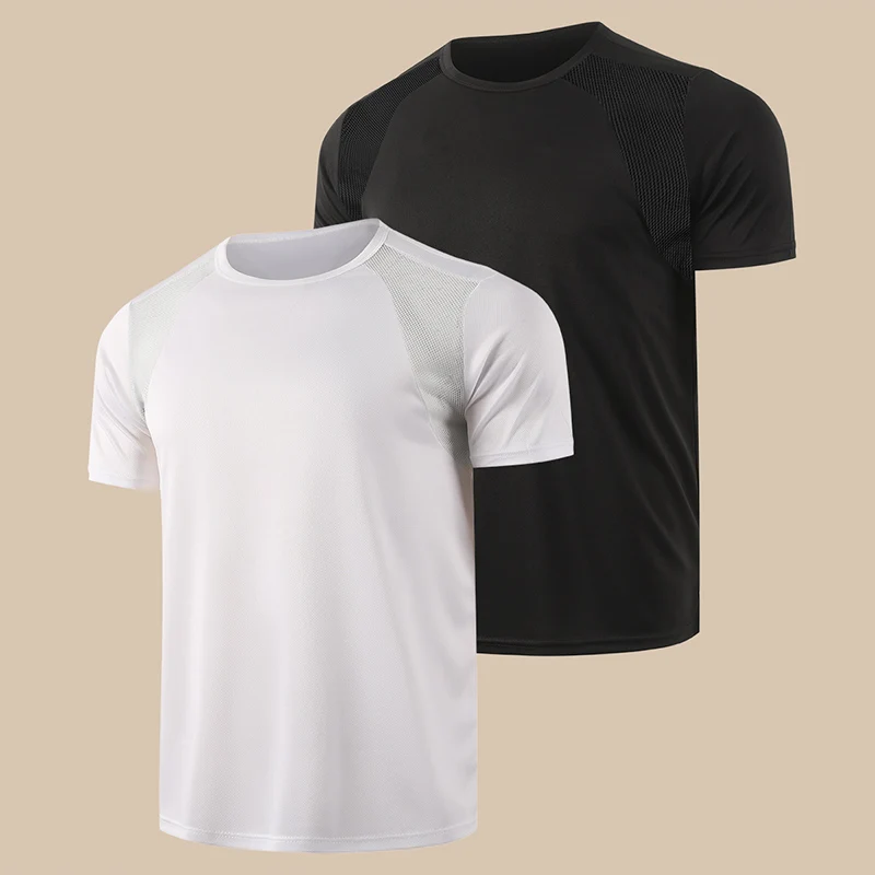 1/2 Piece Men's Short-Sleeved Youth Summer T-Shirt - Pure Color Breathable Sporty Comfortable Casual Home Wear Fashionable