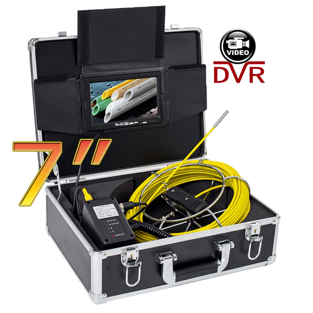 100m DVR Video Sewer Drain Pipe Duct Blocked Inspection Camera Endoscope