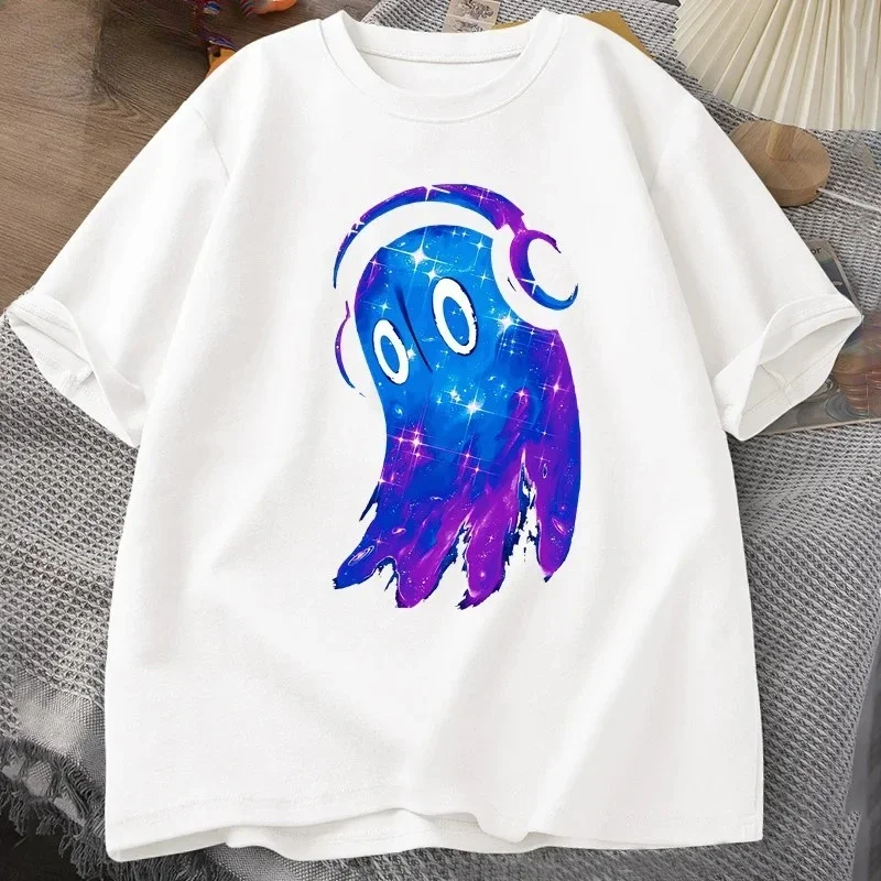 Undertale Napstablook Müzik Hayalet T Shirt Rahat Kısa Kollu Kadın Sclothes O Boyun Üst Yaz Grafik T Shirt