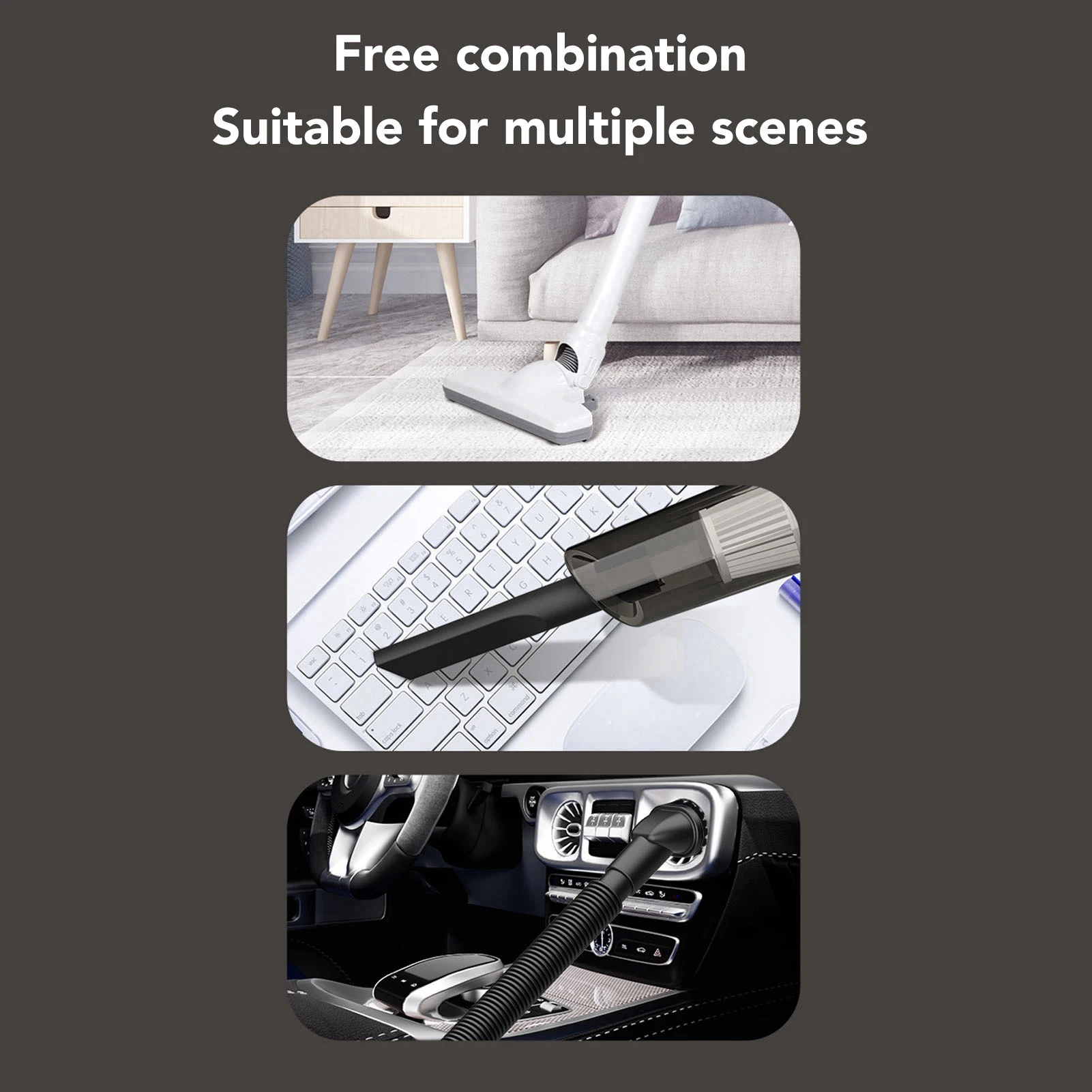 Cordless Vacuum Powerful Handheld Vacuum Cleaner Strong Suction Long Battery Life Multifunction Integrated for Carpet for Pet