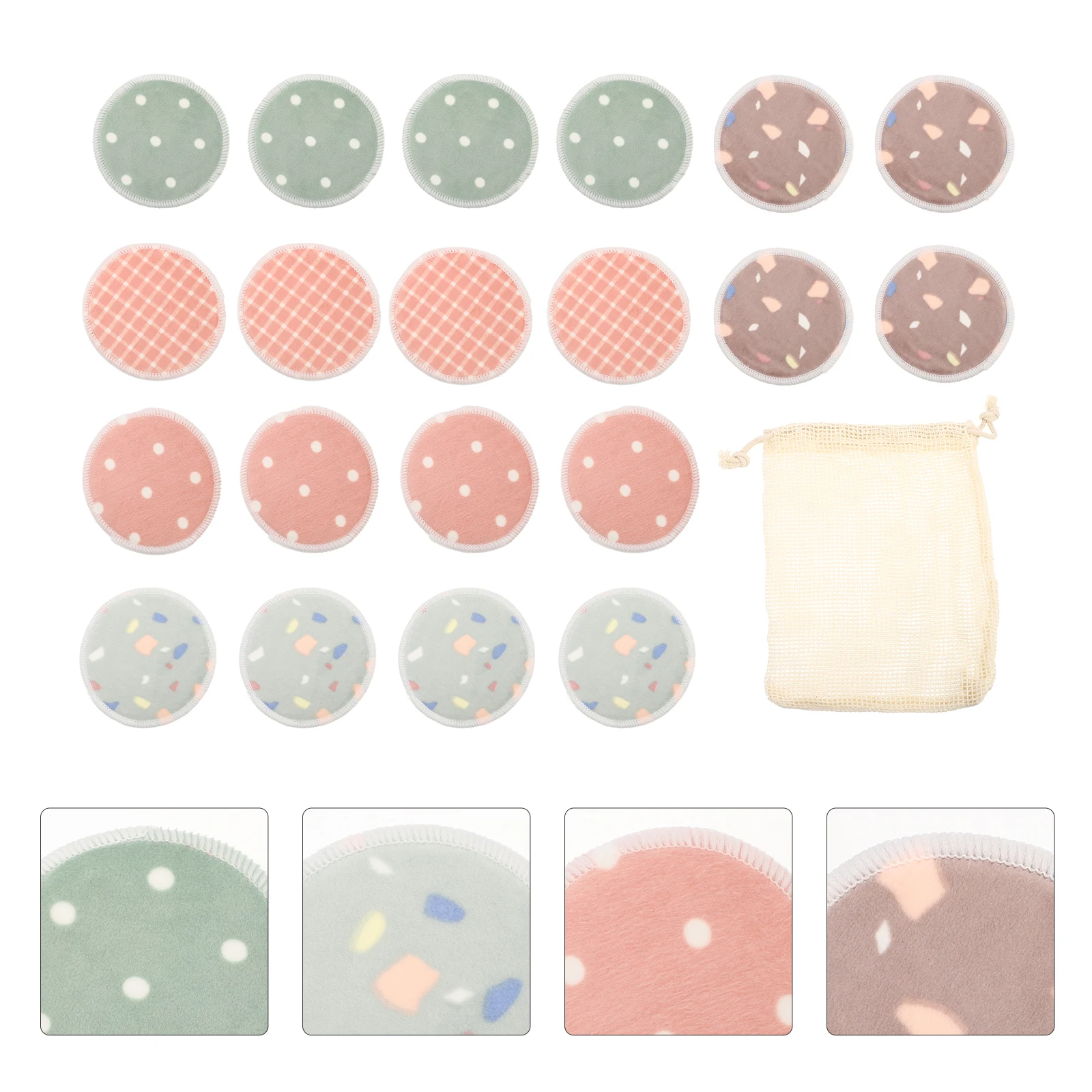 

1 set 1 set Reusable Makeup Removal Pads Soft Facial Cleansing Bamboo-Based Gentle Cleanser Cushions For Removing Lipstick