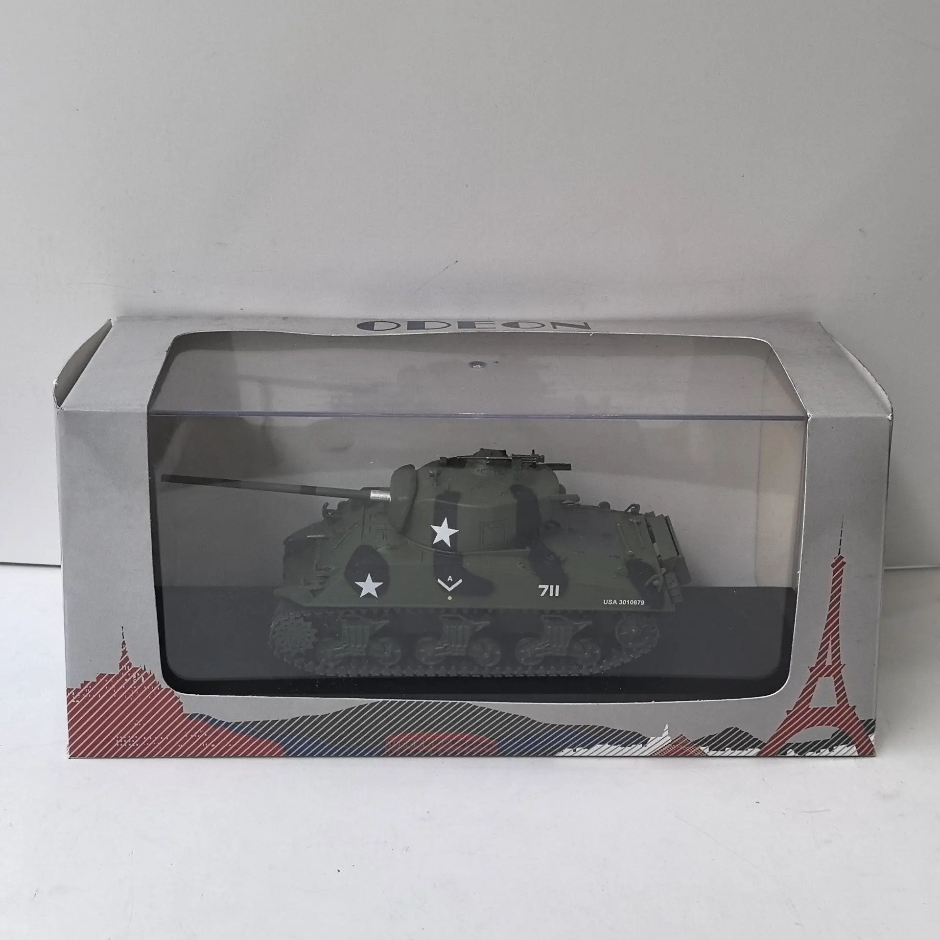 Diecast ODEON 1/43 Scale M4 SHERMAN 1944 Sherman Tank Shell Alloy Accessories Plastic 37w6 Alloy Car Model