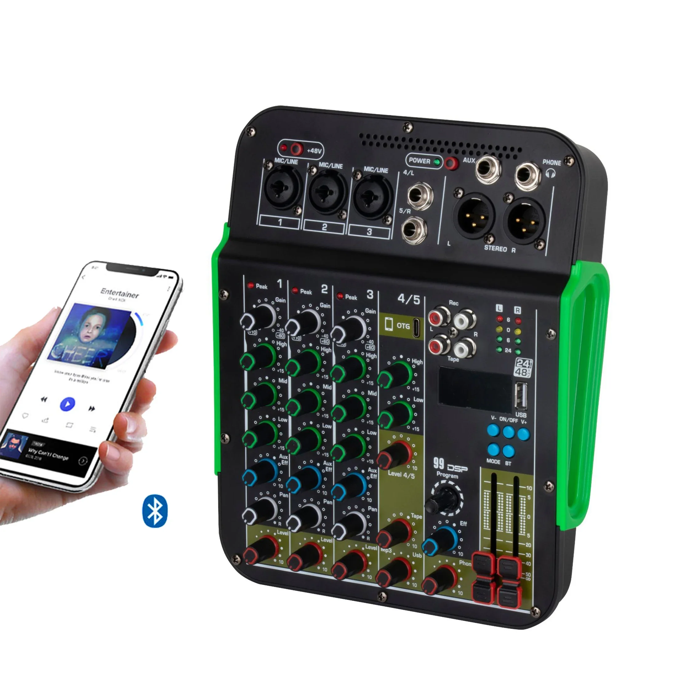 Ten items TLF Xtuga  MG7 Professional KTV Recording Studio o Console Mixer 99 Built-In DSP Digital Effects with Reverberatio