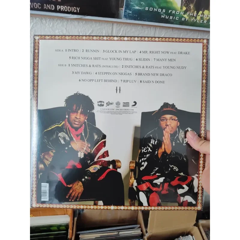 21 SAVAGE METRO BOOMIN Savage Mode II Limited Edition Clear Red Vinyl LP for Music Collectors