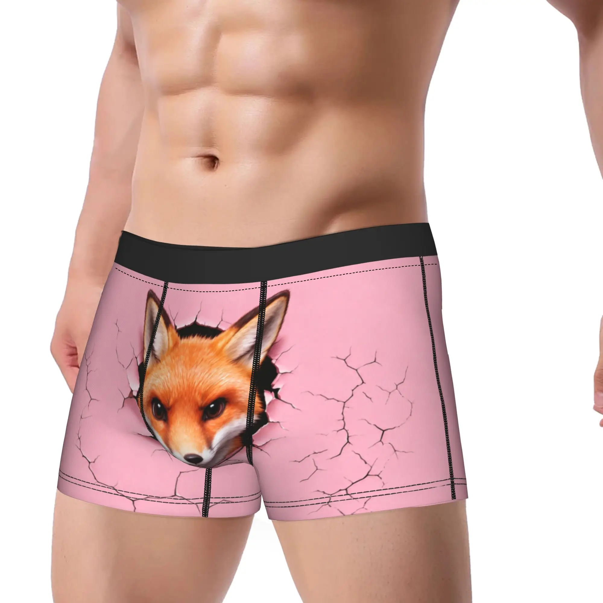 Fox Wildlife Woodland Animal Cute Fox Merch Boxers Briefs Novelty Underwear Boxer Pants Gag Gift For Man