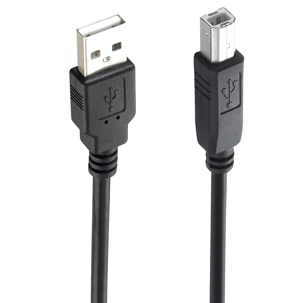 Bochara USB 2.0 Printer Cable Type A Male to Type B Male Foil+Braided(inside) Shielded 30cm 50cm 100cm