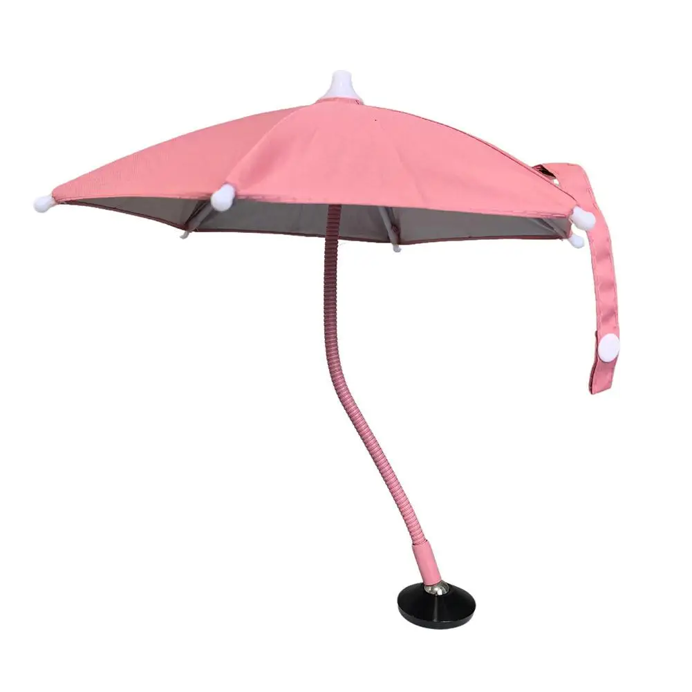 24cm Magnetyczna osłona przeciwsłoneczna na telefon komórkowy Mini parasol przeciwsłoneczny Uniwersalny obrotowy metalowy uchwyt na parasol