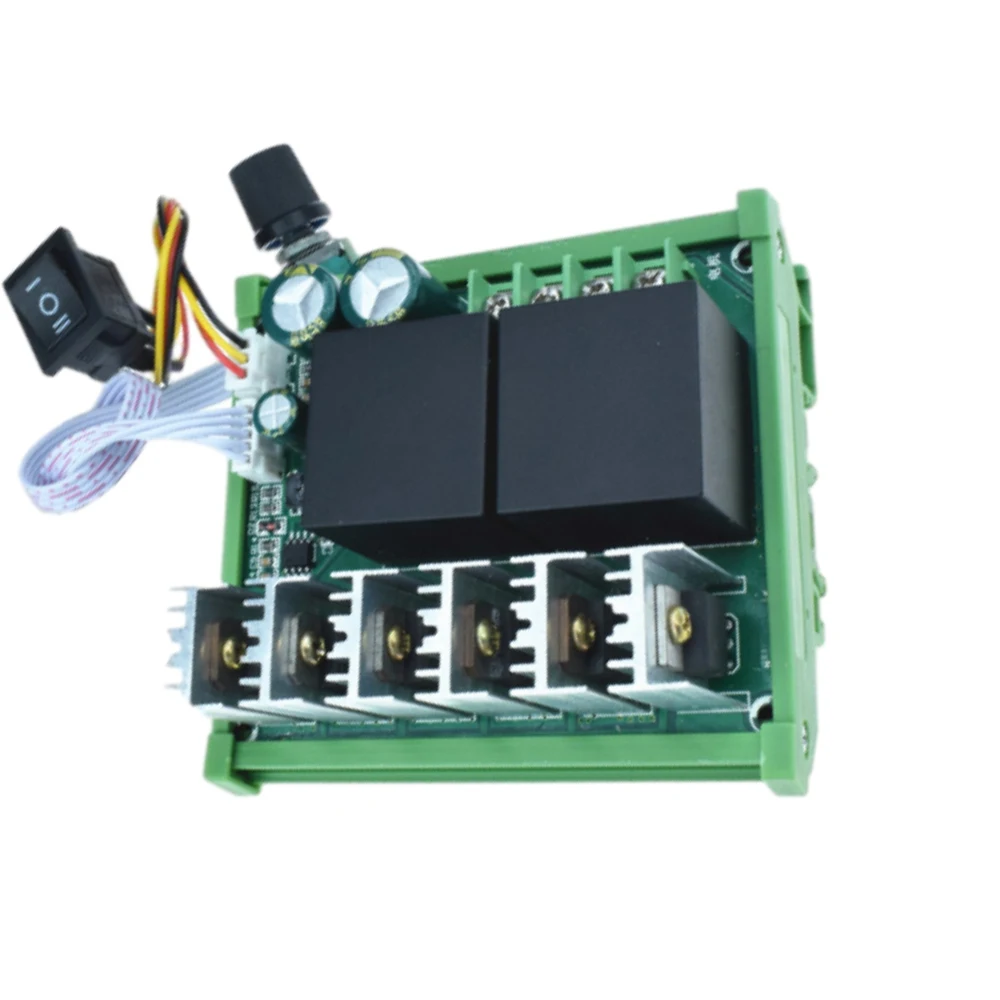 

PWM DC Motor Stepless Governor DC12V-55V Variable Speed Forward And Reverse With Switch Regulator 40A Motor Speed Controller