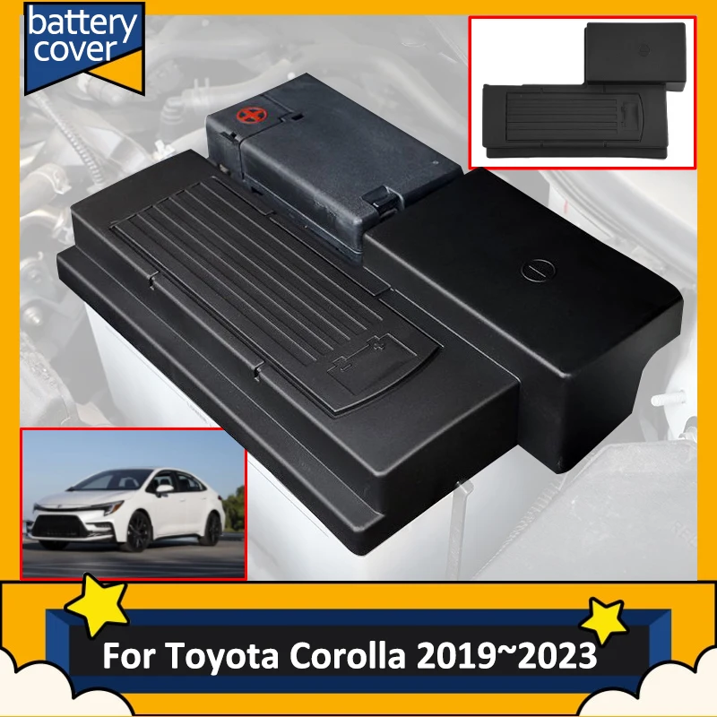 

for Toyota Corolla E210 2019 2020 2021 2022 2023 Car Battery Covers Auto Engine Box Flame Retardant Dust Protective Accessories