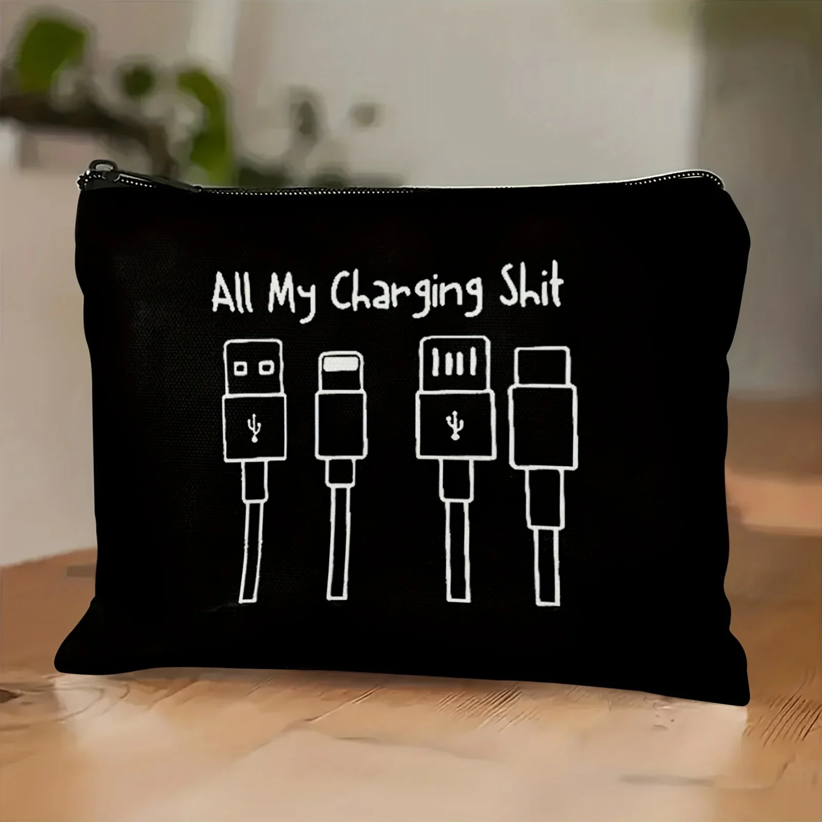 A Popular charging cosmetic bag - cute multifunctional zipper pouch for women, jewelry storage bag