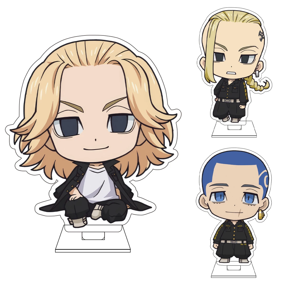 10CM Anime ‌ Tokyo Revengers Cosplay Niedliche Acryl-Figur Standfigur Draken ‌   Emma Sano Takemichi Hanagaki Ornamente Geschenke