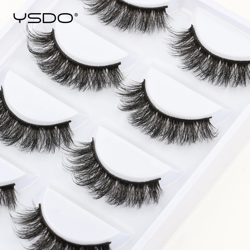 YSDO – faux-cils en vison 3D au Volume spectaculaire, 3/5 paires, naturels, pelucheux