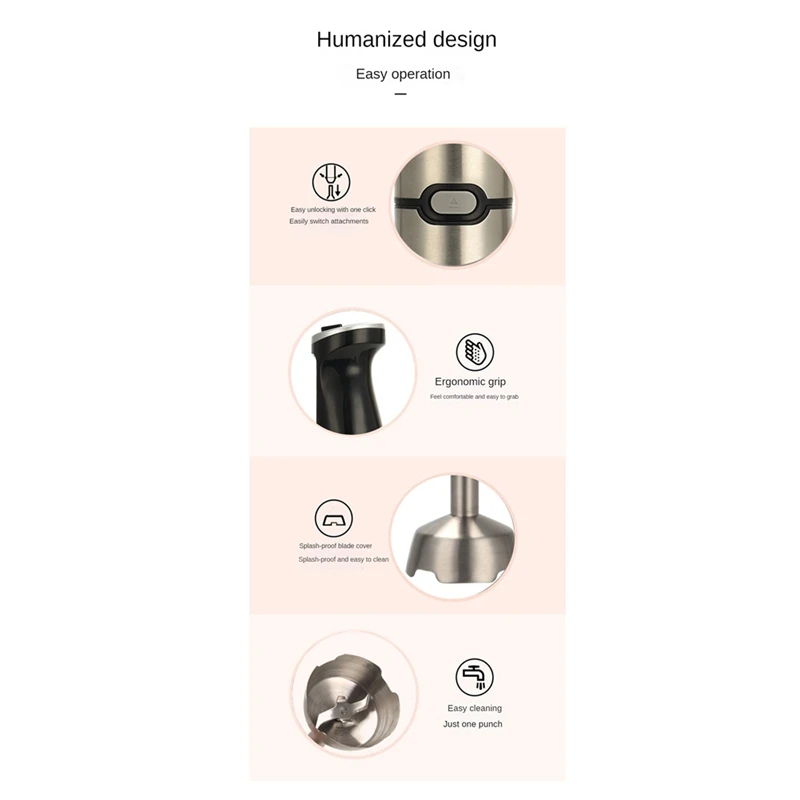 Погружной ручной блендер 5 в 1, 600 Вт, Электрический блендер, ручной монопод, миксер, блендеры для кухни, смузи, простота в использовании