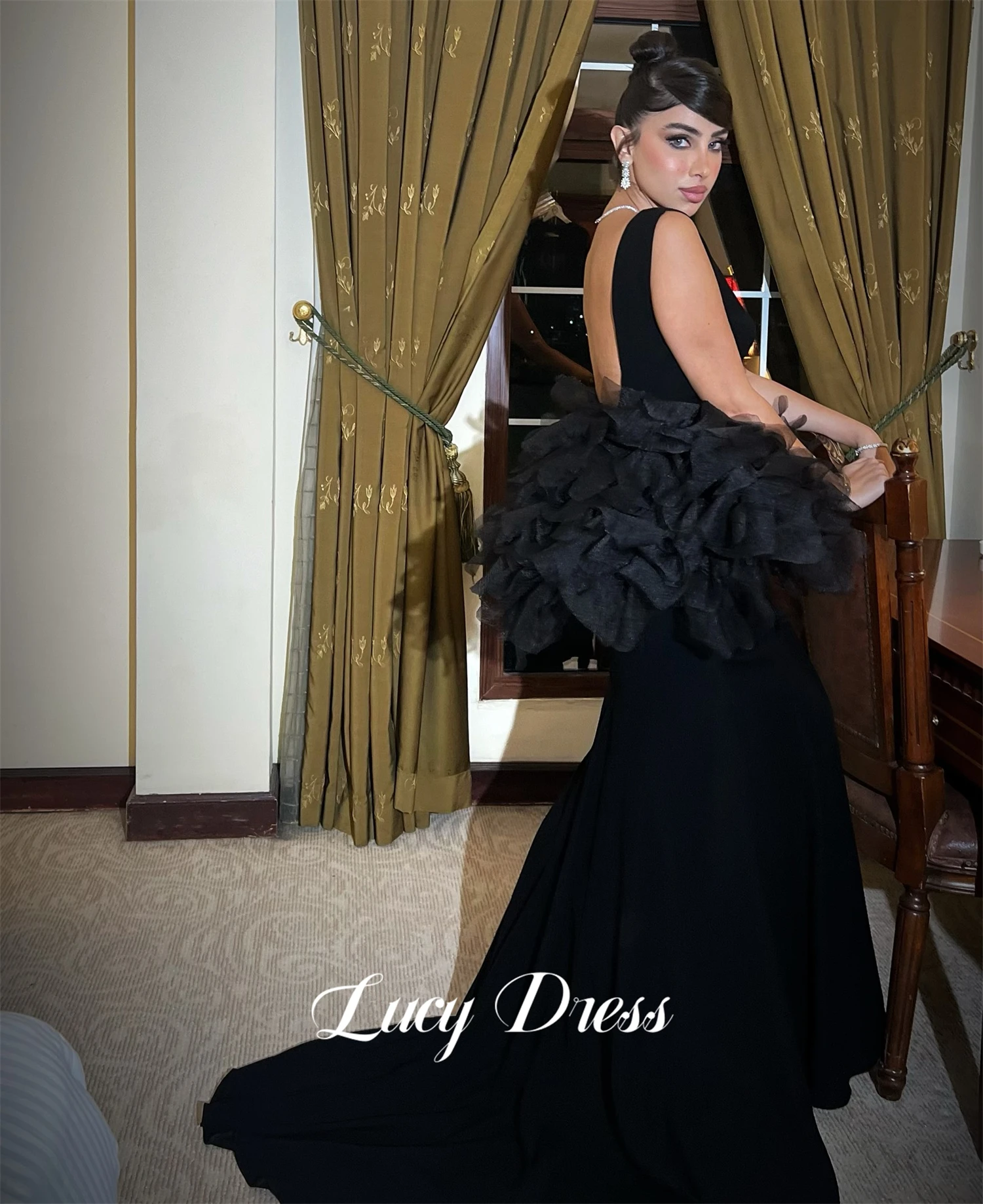 

Lucy Party Dress Fishtail Cut Black Grace Evening Birthday Dresses Luxury 2024 Robe De Soiree Femmes Ball Gowns فساتين سهرة