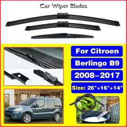 Wiper Front Rear Wiper Blades Set For Citroen Berlingo B9 2008-2017 2009 2010 2011 2012 2013 Windshield Windscreen 26