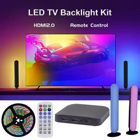 Ambilight TV Led Backlight 4K HDMI 2.0 Device Fancy LEDS Sync Box With Remote Control And Light Bar Strip WS2811 RGBIC Kit