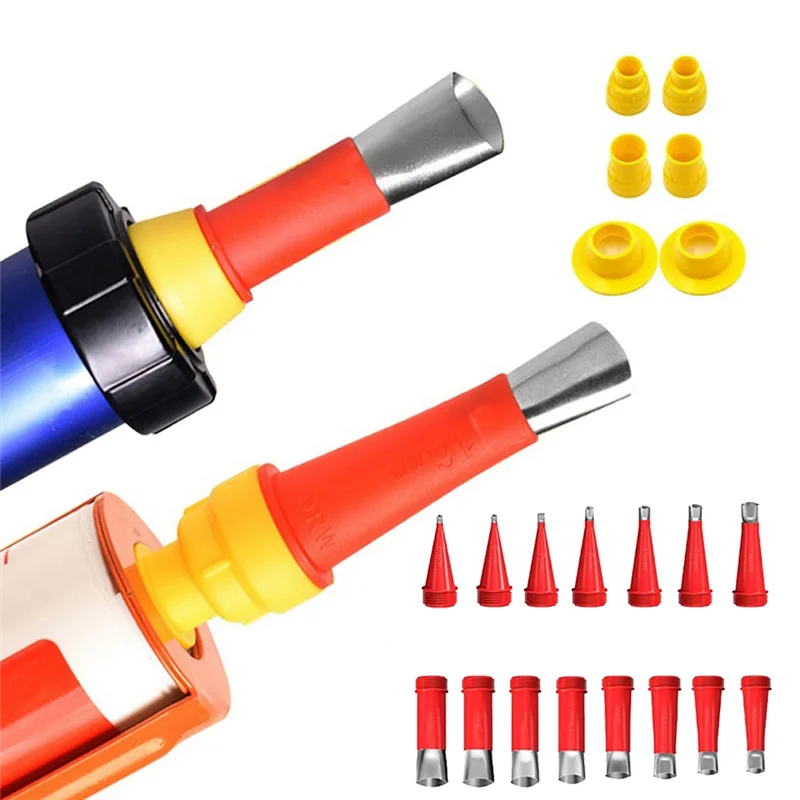 ABLG 27-delige kalefateren mondstukapplicator met basis Roestvrij staal Caulking Finisher Kit Afwerkingsgereedschap Aanrechtverbinding