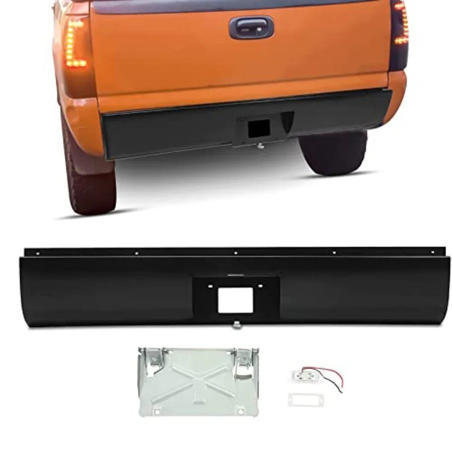 

Roll Pan Compatible with 19992006 Chevy Silverado GMC Sierra 1500 Pickup Trucks Featuring Integrated Light and Flip Down Licens