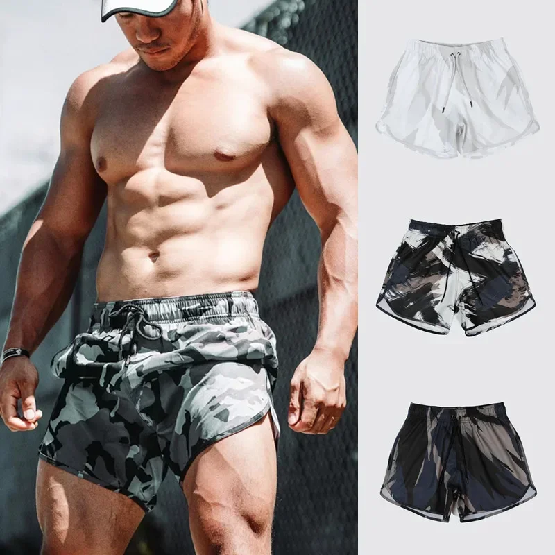 

Men Gym Basketball Shorts Camo Running Shorts Man Quick Dry Training Fitness Shorts Casual Sport Beach Shorts Man Clothing 3XL