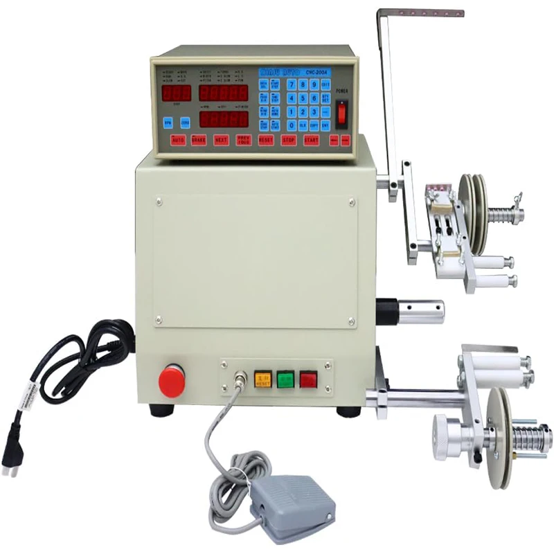

110V Automatic Coil Copper Wire Winding Machine CNC Coil Micro Cable Winder With Memory Function Step-servo Motor Copper Winder