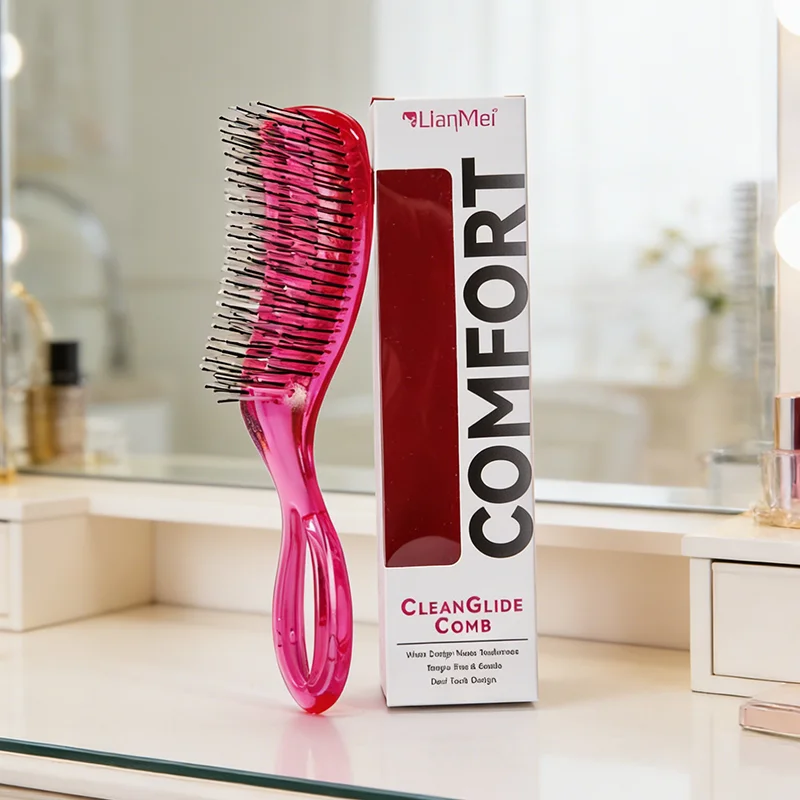 WANMEI Detangling Hair Brush Dual-Tooth Gentle Scalp Massager Smooth Tangle Free Comb Wet Dry Hair Care Styling Tool