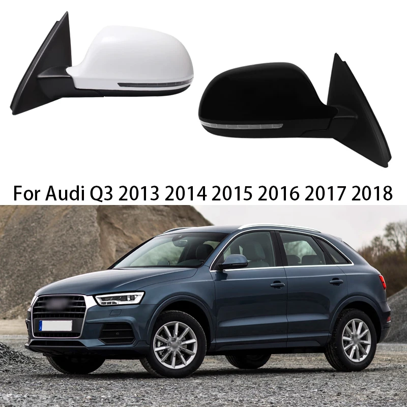 

Car Accessories Side Rearview Mirror Assembly For Audi Q3 2013-2018 Auto Electric Folding Heating With Lamp Memory Mirror Assy